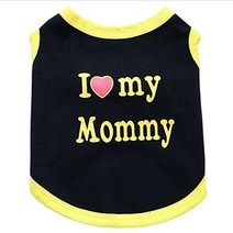 Pet Dog T-Shirt I Love My Daddy Mommy Vest Gift Costume Clothes for Small Puppy Cat Kitten Yorkshire, 1