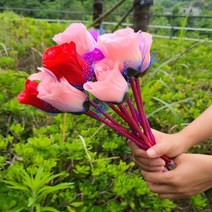 [4color] 장미 볼펜 조화 인테리어 소품 감사 선물 영업 판촉 책상 꾸미기 사무용품 답례품 펜 집들이 판촉물 학생, 퍼플