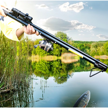 물고기사냥 물고기작살 고무줄작살 총 릴 수중낚시, [얼티밋 패키지] 메탈 휠 + 그린레이저