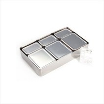 스테인레스 보존식용기 사각/사각소3p대3p 1set 학교 유치원 어린이집 병원 유치원 단체급식, 1세트
