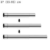 거꾸로타는화목난로GRNTAMN-6CM 굴뚝 목재 스토브 연기 파이프 팔꿈치 난방 배기, 16 6x(55-95)cm