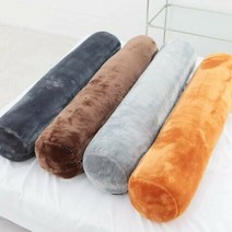 HS라이프 베개 필로우 목쿠션 배개 숙면 밍크 극세사 온열 바디 L자형 긴 롱, 오렌지
