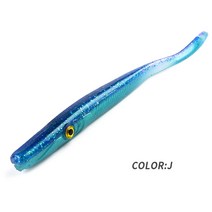 Bearking 낚시 태클 125mm 180mm crazy slug soft fishing lure seabass 인공 미끼 실리콘 웜 shad 장어 needfish, j, 180mm 3개