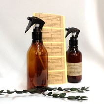 향기에반하다 브라운 원형 룸스프레이 공병 200ml 250ml, 2 브라운 원형 스프레이 (대)+크라프트스티커