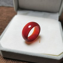 가락지 옥가락지 원석반지 혼주반지 A 등급 천연 빨간색 녹색 마노 손가락 파티 결혼 고급 무작위 크기