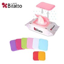 비타토 떼었다 붙였다 탈부착 미니형 물티슈캡, 물티슈캡-미니형 민트그린