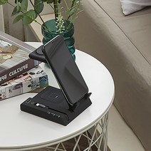 iWhere 6in1 무선 충전기 갤럭시 워치5 6 버즈 애플 에어팟 애플워치 올인원 무선급속충전기, 6IN1세트(65W 접지+60W케이블), 갤럭시 워치용(블랙)