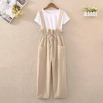 여성 루즈핏 멜빵 바지DQ-P