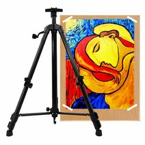 철제 그림 받침대 접이식 휴대용 이젤 액자 야외 미술 전시용 화판 거치대, 접이식 휴대용이젤(고급형)