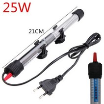 어항 용품 자동 일정한 온도 가열 막대 절전 수족관 잠수형 물고기 탱크 물 키트 139740, 06 Glass 25W, EU adapter plug