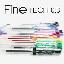 동아 파인테크 0.3mm 중성펜, 34 흑청
