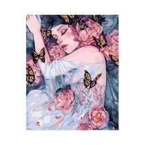 울트라패션 명화그리기 DIY 유화그리기 액자 팝아트 명화 아무놀이챌린지 집콕놀이 집에서 할수있는 놀이 집순이취미, F_소녀시리즈_잠자는소녀와나비