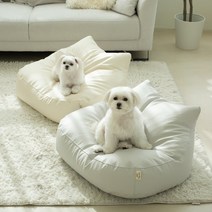 도그라피 강아지방석 애견방석 빈백소파 스너그2, Free(~8kg), 밀크그레이, FREE( 8KG)