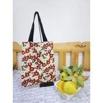 (국내제작)에코백 동백꽃(아이보리) (중)