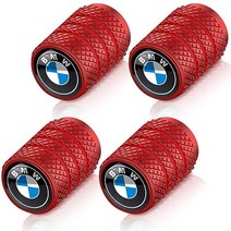[정품] 자동차 타이어 밸브 스템 캡 공기 캡 액세서리 BMW X1 X3 M3 M5 X5 X6 Z4 3 5 7 시리즈 4pcs 레드와 호환 가능 1487914