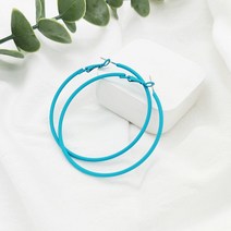 큰 원형 귀걸이 여성 한국어 스타일 맞춤 패션 귀걸이 고무 터치 페인트 컬러 큰 서클 귀걸이 귀고리 귀 반지