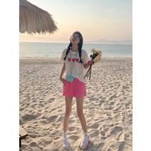 팬츠 스키니 핑크 핫핑크바지 숏팬츠 로즈레드 바지 딸기우유 하비 형광 벚꽃 분홍