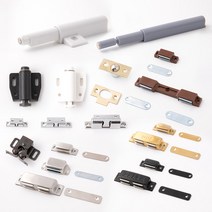 빠찌링 자석 도어캐치 고정 원터치 스텐 똑딱이 붙박이장 장농, A-02.블랙 스텐 자석 빠찌링_소