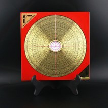 패철 나경 풍수 나침반 음양택 지리 유압식 삼합 현공 구리 휴대용 전문가용, 10인치 노란색, 1개