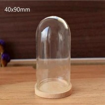 투명 돔 하우스 방갈로 글램핑 이글루 온실 클리어 돔 클로슈 커, 06 40x90mm wood base_01 5pcs
