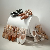 [F/W 신상] 조이 스퀘어 슬링백 힐 (3cm 6cm)
