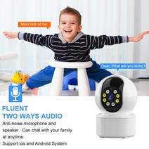 무선 와이파이 블루투스 가정용 CCTV2MP 1080P PT 카메라 적외선 야간 투시경 2.4G WiFi 무선 감시 양방향, 05 Camera Only_03 USB