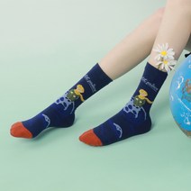 남자 여자 양말 YNWX 발렌타인 데이 여성 가을 겨울 과 일본 인조수 아우터 미드 튜브 패션 개성 커플면