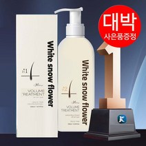 미용실에서쓰는헤어에센스 - 하얀눈꽃 샴푸 볼륨트리트먼트 에이치레시피, 눈꽃트리트먼트, 500ml