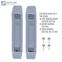 서핑 바디 보드 Ananas Surf Kite Foot Straps Set for Foilboard 카이트 서핑 윙보드 윈드 용, 02 Set 4
