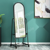 심플한 유럽 디자인 홈 거실 침실 옷 가게 피팅룸 대형 깔끔한 전신 거울, 기타, 브래킷포함38×150클래식블랙고화질울트라화이트