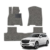 포시즌 제네시스 GV80 SUV 전차종 1+2열 3열 기본트렁크 3열덮는트렁크 5인승 6인승 7인승 확장일체 풀셋 코일 자동차매트, GV80 6인 1+2+3열, 레드, 현대