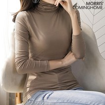 모리스커밍홈 찰랑 레이온 하이넥 폴라 티셔츠 M2210TS167C