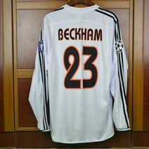 0304 레알 마드리드 챔피언스 베컴 피구 지단 반팔 긴팔 클래식 레트로 주문제작 유니폼