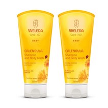 Weleda 벨레다 베이비 카렌듈라 샴푸 앤 바디워시 200ml 2팩 Baby Calendula Shampoo and Body Wash, 2개