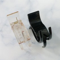 SUNNYDAY 1+1 무배 2개입 세트 무지 3발이 악어집게 헤어집게핀 반머리 올림머리 성인 여성 헤어 악세사리 무지 블랙 투명 머리집게 집게핀 집게삔 심플 머리핀 헤어핀 OO1