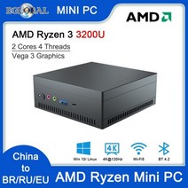 Eglobal-NUC AMD 게이밍 미니 PC 라이젠 7 3750H 4500U 베가 그래픽 2 * DDR4 NVMe SSD 데스크탑 컴퓨터 윈도우즈 11 프로 3x4K HTPC, 중국, 16G DDR4 256G NVME, AMD R3 3200U