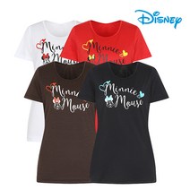 디즈니골프 여성 레터링 라운드 티셔츠 DJ2LTS093