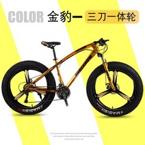 펫자전거 바퀴큰 성인 mtb 팻 바이크, 7단, 26인치, 10. 골드4