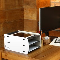 런메이크 디 서류정리함 3단 5단 7단-사무용품에 컬러를 입히다 수납장, A타입 세로형3단 02.화이트