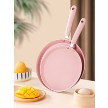 팬케이크 계란 지단 라자냐 크레이프 후라이팬 핑크, 블랙6인치