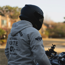 스트릿아머 하이웨이6 스타디움 자켓 그레이 오토바이 퍼스널모빌리티 전동스쿠터 킥보드 후드집업(GRAY/NAVY), GRAY