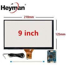 산업용 터치스크린 유니버설562789121 파이 장비 PC 용량 성 터치 디지타이저 스크린 패널 USB 드라이버 보드, 9 inch