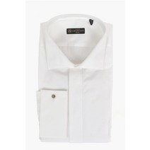 Corneliani POPLIN 코튼 셔츠 위드 더블 프렌치 CUFFS AND CUFFLINKS 77E193_5111080 028