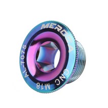 MTB 알루미늄 합금 크랭크 나사 자전거 암 고정 볼트 셋 너트 M18/M19/M20 커버 캡 시마노 XT/SLX/XTR, M18 Purple, 10 M18 Purple
