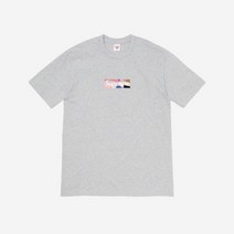 슈프림 에밀리오 푸치 박스로고 티셔츠 헤더 그레이 더스티 핑크 21SS Supreme Emilio Pucci Bo Logo TShirt Heather Grey Dusty Pink