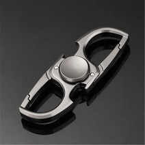 Fidget Spinner Keychain 병 오프너 어린이 십대 성인을위한 EDC 스트레스 구호 탑 장난감 회전, 검은색