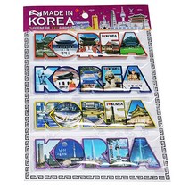 라베끄 국내산 KOREA 벡터로고 한국관광지 자석(4개) 외국인선물추천 한국전통 기념품샵 관광기념품 홈스테이선물 Korean souvenirs or gift idea