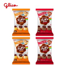 일본 GLICO 글리코 조금 프티 쁘띠 미니사이즈 푸딩 밀크 쇼콜라 커스터드 120g 4개 세트, 커스터드 2개, 커스터드 2개