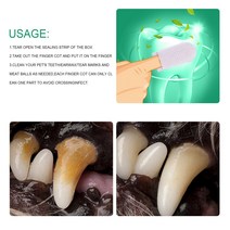 귀 발바닥 전용 눈물자국 턱드름 소독 크리너 개를 위한 물티슈 개 20pcs 치과용 애완 동물 깨끗한 치아 개와 고양이를 손가락 톱니 모양 관리