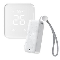 SwitchBot 스위치봇 방수 스마트 온습도계 Alexa 온도계 습도계 알렉사 구글 시리 지원가능, 허브 2 + 방수 온도 및 습도 측정기
